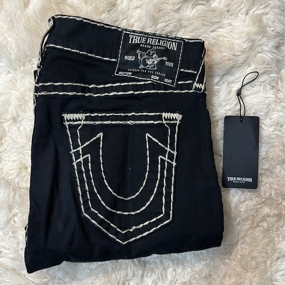 True Religion Rocco Relaxed Skinny Black Jeans | Sz 34 Men’s